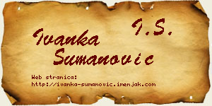 Ivanka Šumanović vizit kartica